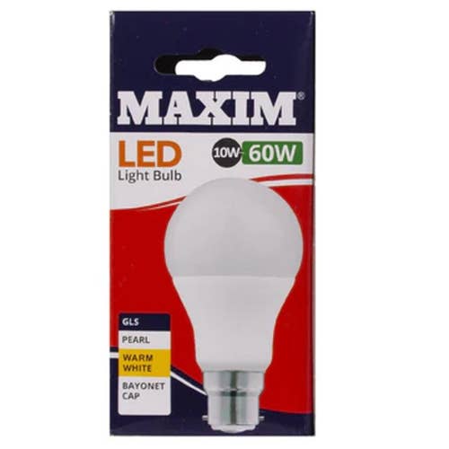 Maxim_10W=60W_LED_GLS_Bayonet_Cap_Pearl_10s_Single.jpeg