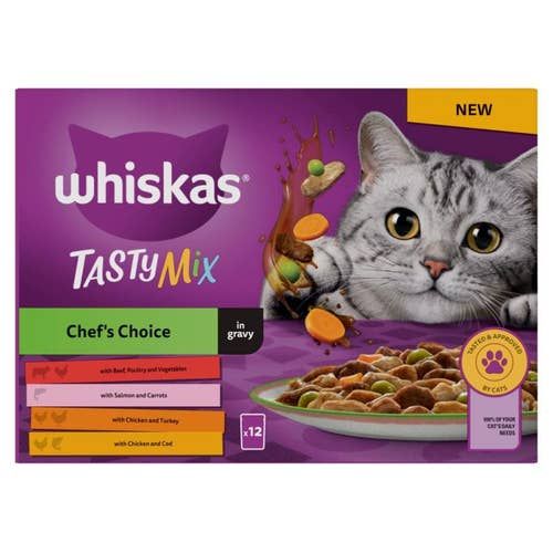 Whiskas_1+_Tasty_Mix_Chefs_Choice_In_Gravy_Pouches_4x12x85g_Case_of_4.jpeg